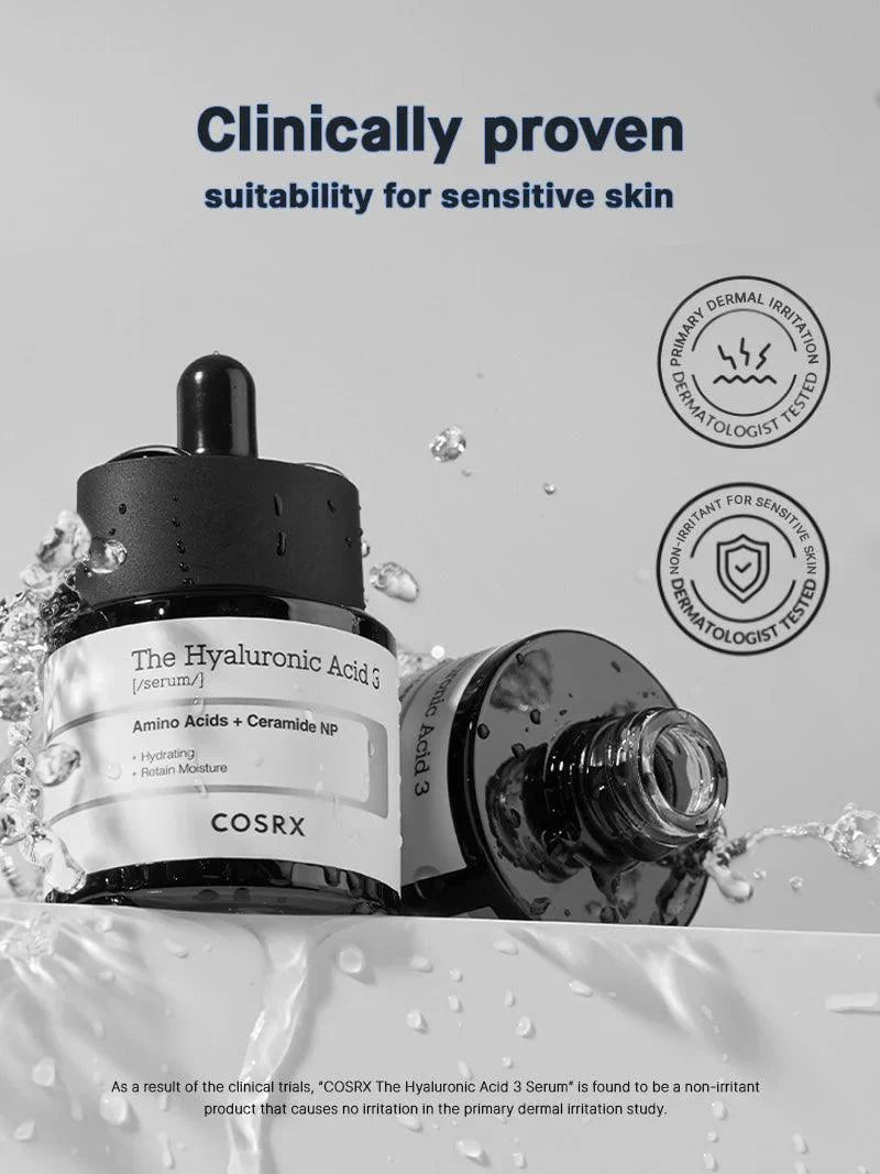 COSRX The Hyaluronic Acid 3 Serum – Amino Acids + Ceramide NP, 20 mL / 0.67 fl oz