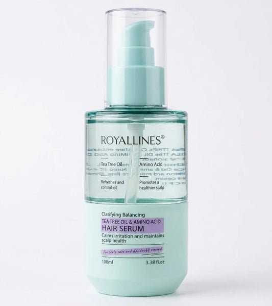 ROYALLINES Tea Tree Oil & Amino Acid Hair Serum – Clarifying Balancing Scalp Care, 100 mL / 3.38 fl oz