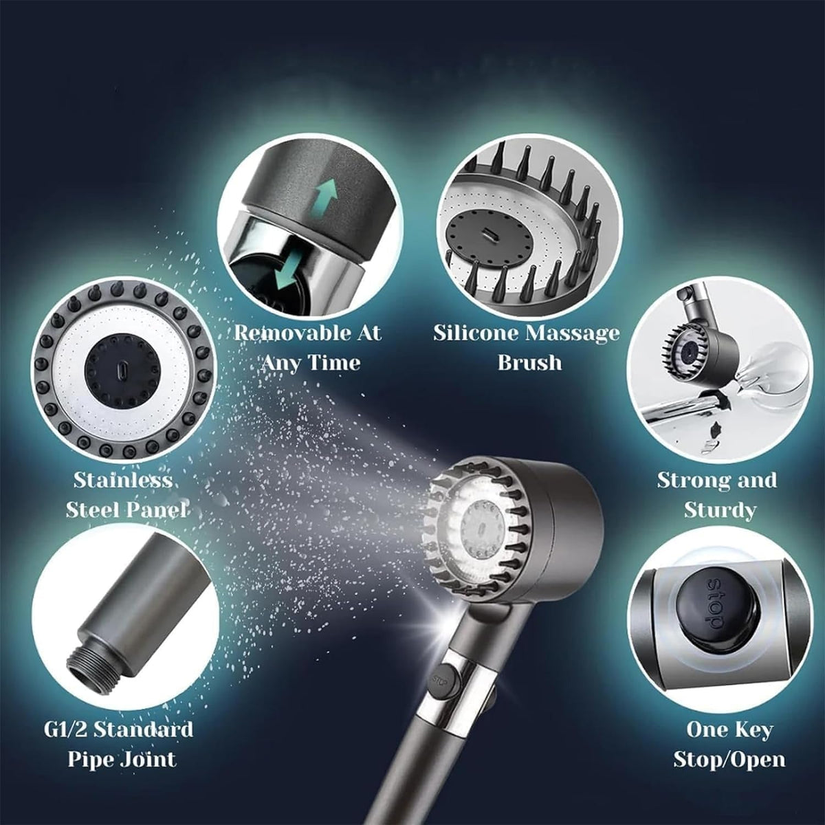Multifunctional Scalp Massage Shower