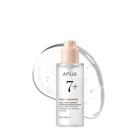 Anua Rice 7+ Ceramide Hydrating Barrier Serum 50ml - Glass Skin & Deep Moisture