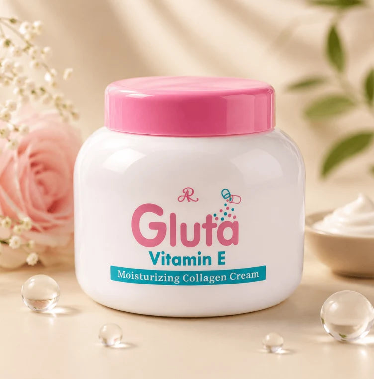 Gluta Vitamin E Moisturizing Collagen Cream 200g - 7.05 Oz - Brightening & Whitening Cream