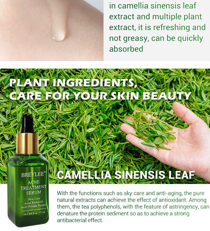 BREYLEE Acne Treatment Serum – Tea Tree Extract Facial Serum, 0.6 fl oz (17 mL)