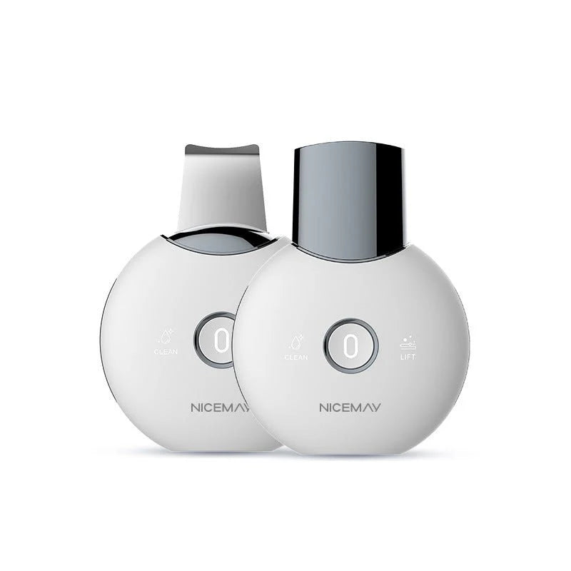 NICEMAY Ultrasonic Skin Scrubber - Facial Cleansing & LIFT Device - 2 in 1 Blackhead Remover