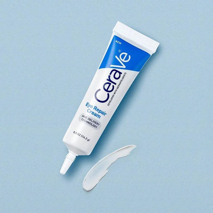 CeraVe Eye Repair Cream 0.5 Oz (14.2g) - MVE Technology - For Dark Circles & Puffiness