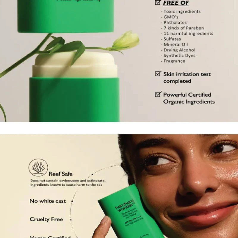Haruharu Wonder Black Bamboo Daily Soothing Sun Shield 20g - 0.70 Oz - SPF50+ PA++++