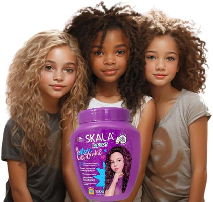 Skala Expert Mais Cachinhos 2-in-1 Leave-In + Hydrating Cream 1000g (35.2 oz) - For Curly Hair - Kids