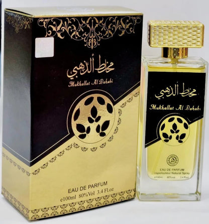 Mukhallat Al Dahabi Eau de Parfum 100ml / 3.4 fl oz – Long-Lasting Oriental Fragrance