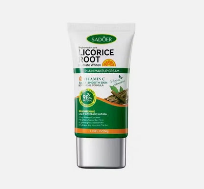 SADOER Licorice Root Hydrate Whiten Plain Makeup Cream 50g - Vitamin C + 98% Natural