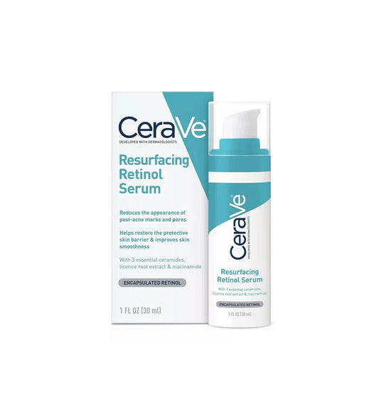 CeraVe Resurfacing Retinol Serum – Encapsulated Retinol, Niacinamide & Ceramides, 1 fl oz (30 mL)