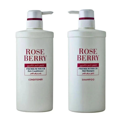 ROSE BERRY Premium Touch Hair Shampoo + Conditioner Set - For Silky Soft Hair - 2 Pcs