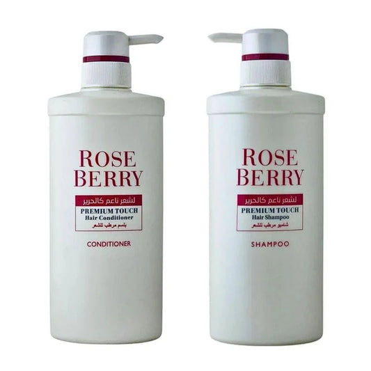 ROSE BERRY Premium Touch Hair Shampoo + Conditioner Set - For Silky Soft Hair - 2 Pcs