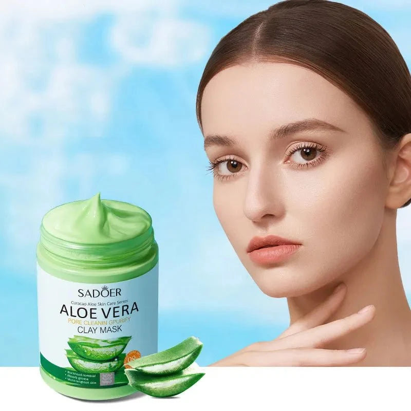 SADOER Aloe Vera Pore Cleaning Clay Mask 200g - Blackhead Removal & Oil Control