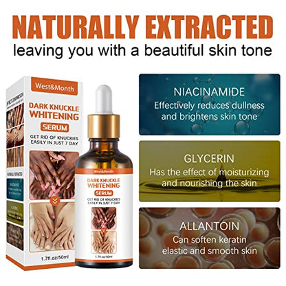 Dark Knuckle Whitening Serum 50ml - For Knuckles, Elbows, Knees & Dark Spots