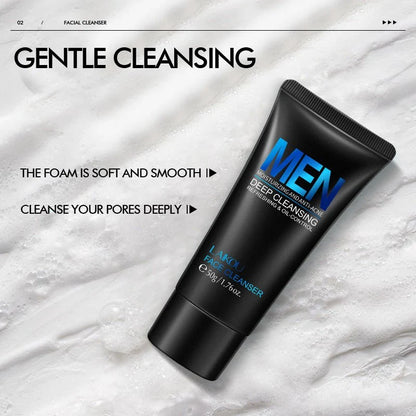 LAIKOU Men Face Cleanser 50g - Moisturizing & Anti-Acne Deep Cleansing