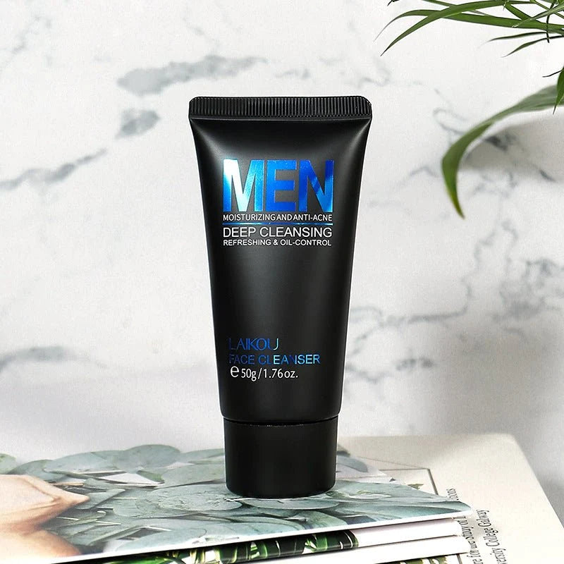 Men Face Cleanser 50g / 1.76oz – Deep Cleansing Moisturizing Anti-Acne Facial Wash