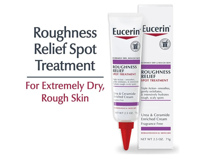 Eucerin Roughness Relief Spot Treatment 2.5 oz (71g) - Urea & Ceramide Enriched Cream - For Extremely Dry, Rough Skin