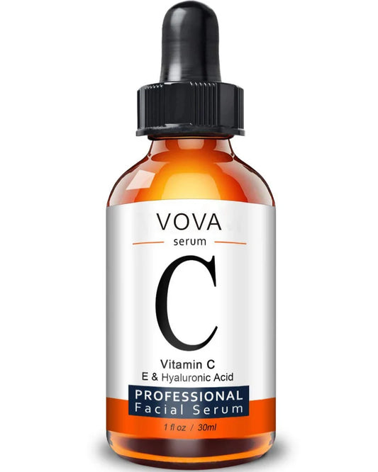 VOVA Vitamin C Facial Serum with Vitamin E & Hyaluronic Acid – 30ml / 1 fl oz